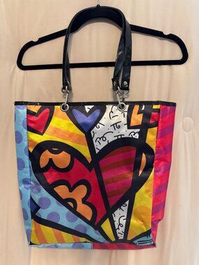 Romero Britto x Giftcraft "A New Day" Heart tote bag
